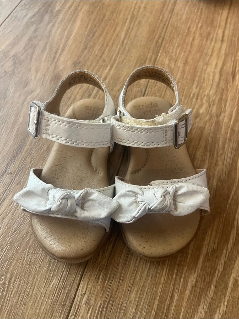 Stride Rite Purple with sparkle Sneakers and White Bow Sandals size 5t